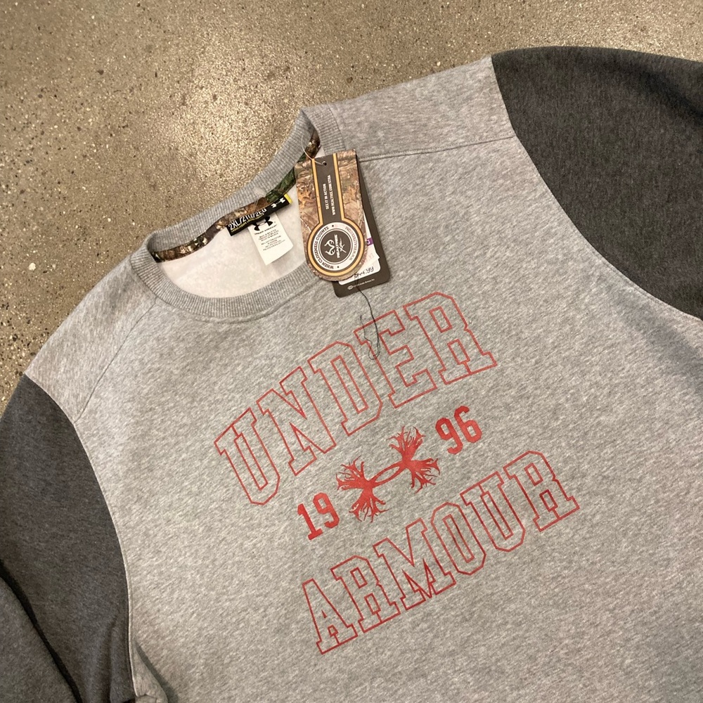 Under Armour Hunting Rival Fleece Crewneck Sweatshirt Size 2XL - Picture 12 of 12